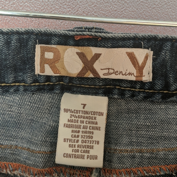 3/$50! Roxy denim 3/4 jeans size 7 - Picture 3 of 3